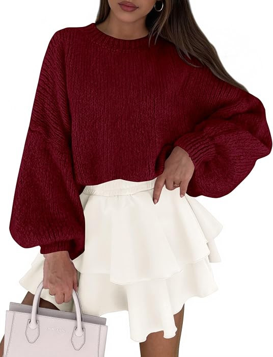 PRETTYGARDEN Women's Chunky Knit Oversized Pullover Sweaters | Amazon (US)