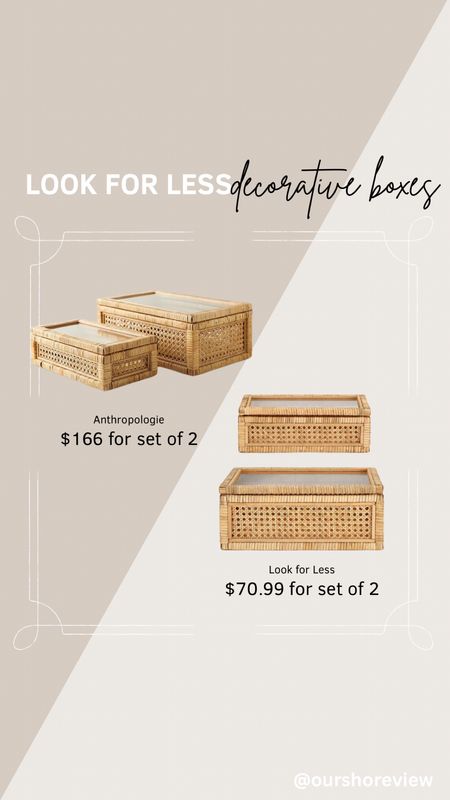 Anthropologie look for less, decorative rattan boxes for styling, coastal decor, bookshelf decor, coffee table decor, save verses splurge, Anthropologie look alike cottage style, lake home decor 

#LTKfindsunder100 #LTKstyletip #LTKhome