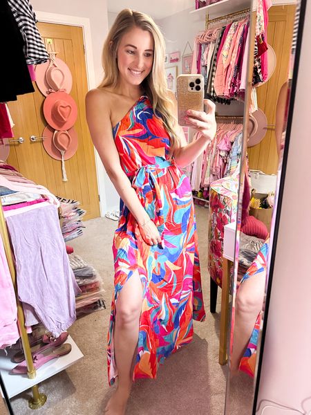 Shein try on haul! Greece trip. Multi color one shoulder maxi dress. Shein finds. Greece vacation. Summer style. Summer vacation. 

#LTKstyletip #LTKtravel