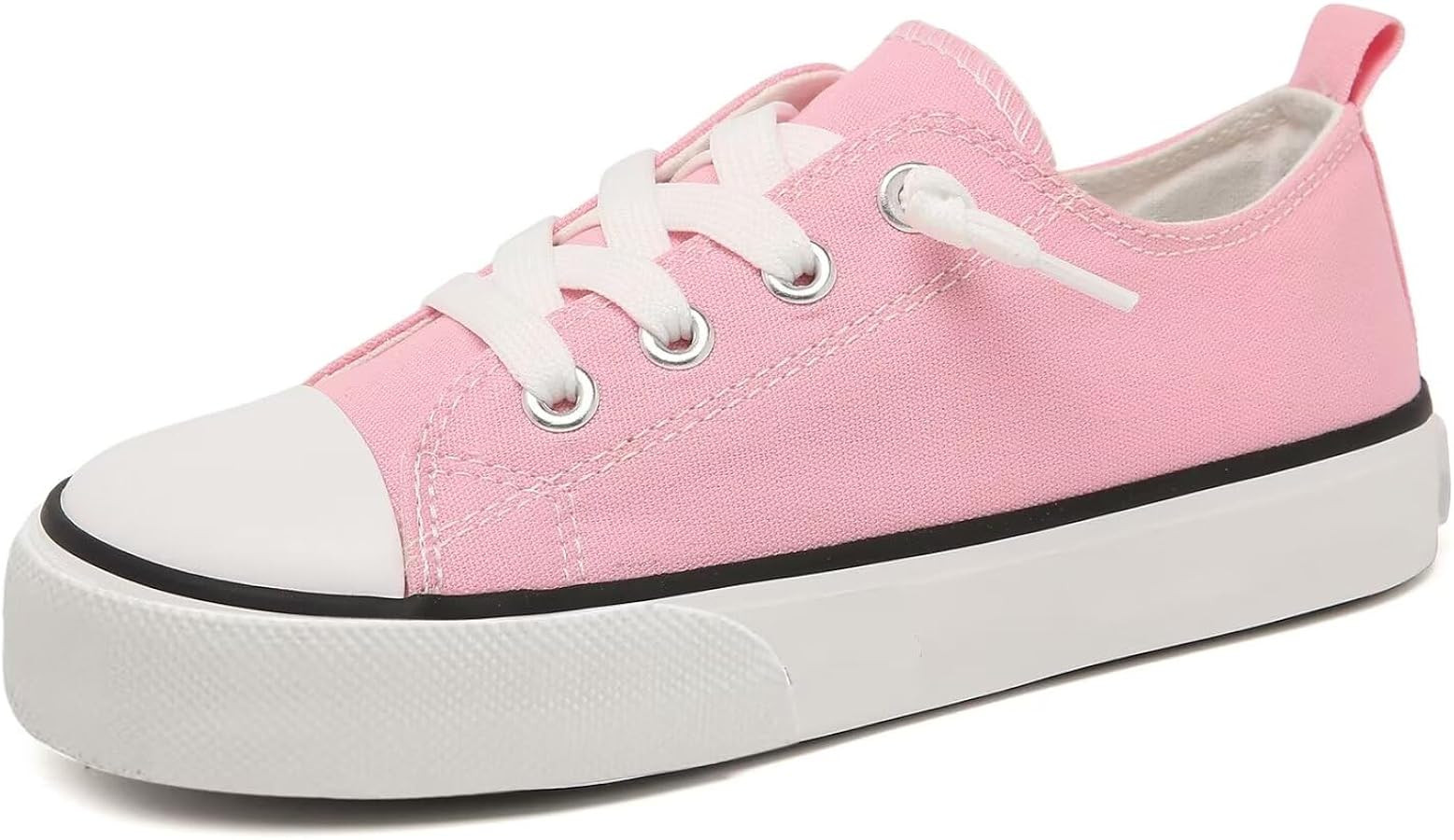 Toddler Little Kid Cushioned Canvas Shoes Slip On Sneakers Soft and Durable | Amazon (US)