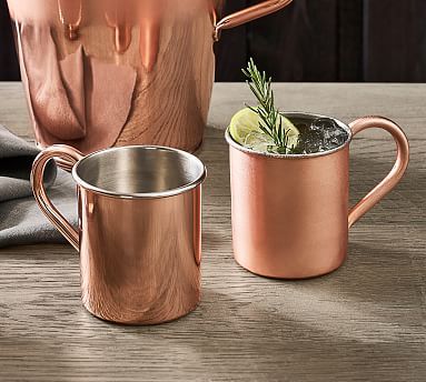 Vintage Handcrafted Copper Moscow Mule Mugs - Set of 2 | Pottery Barn (US)