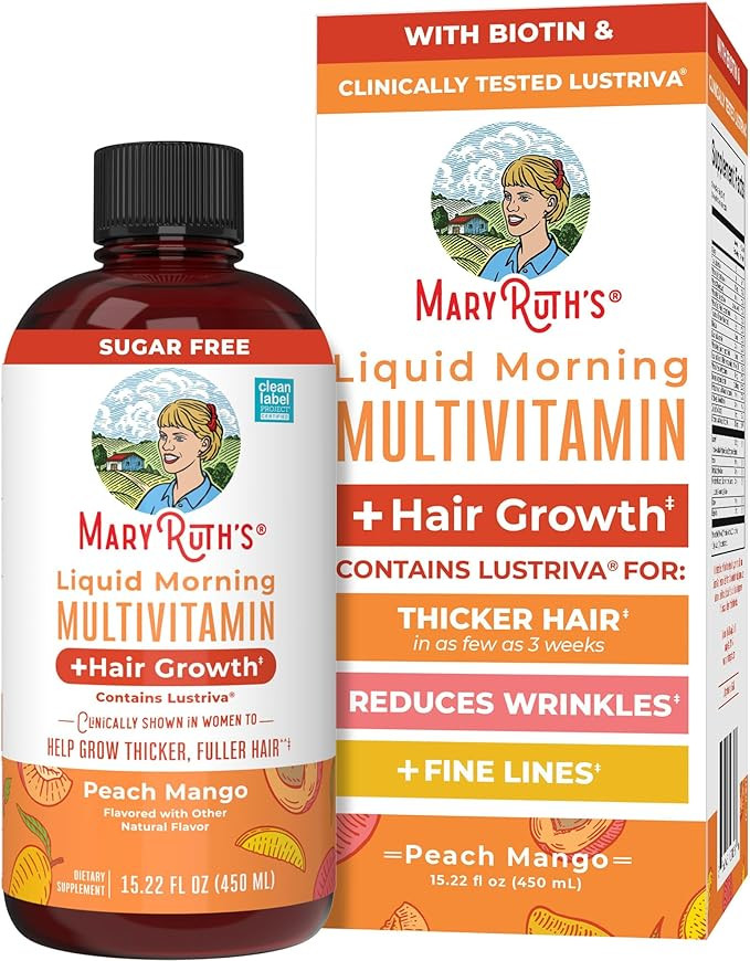 MARYRUTH'S Liquid Multivitamin+Hair Growth | Biotin 10000mcg | Lustriva Hair Growth Supplement | ... | Amazon (US)