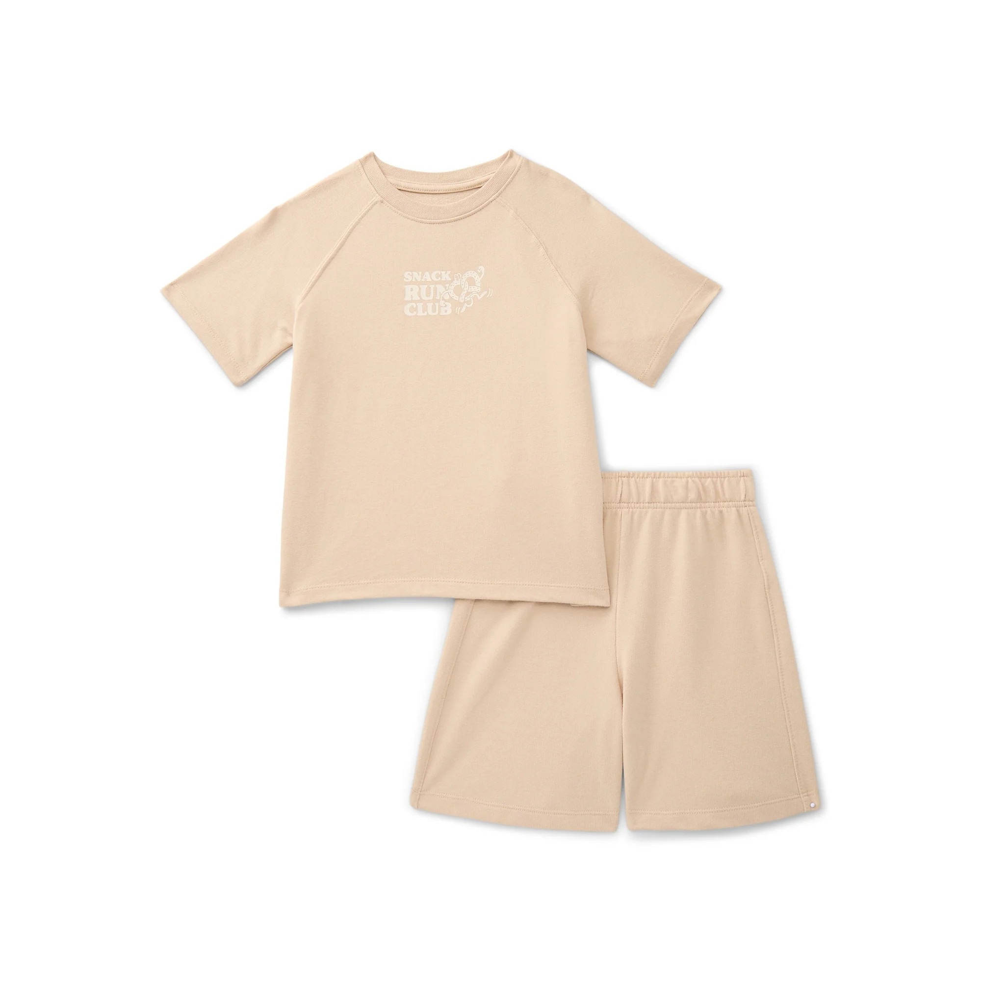 Wonder Nation Little Boys Short Sleeve French Terry Outfit Set, 2-Piece, Sizes 4-10 | Walmart (US)