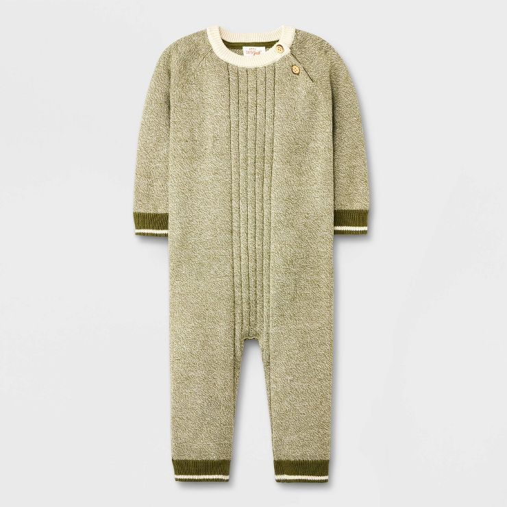 Baby Marl Romper - Cat & Jack™ Olive Green | Target