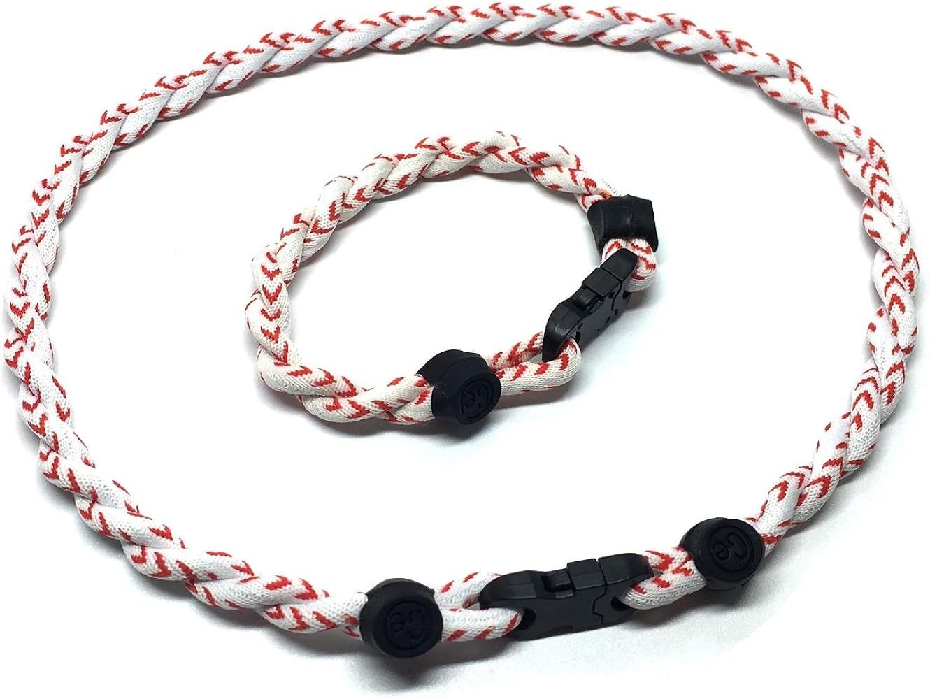 Collar de béisbol deportivo de titanio Tornado de 2 cuerdas trenzadas de 18 pulgadas y pulsera d... | Amazon (US)