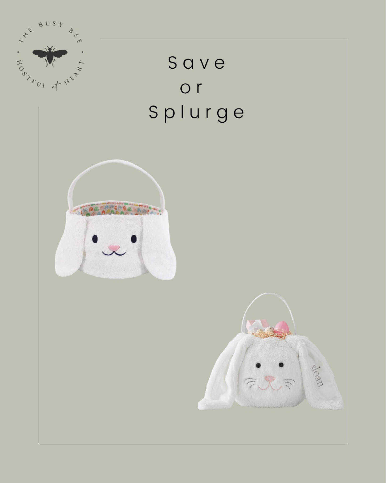 Save or Splurge on these Easter Baskets!

Save
Splurge
Easter
Easter Baskets
Target finds
Pottery Barn Kids

#LTKunder50 #LTKFind #LTKSeasonal