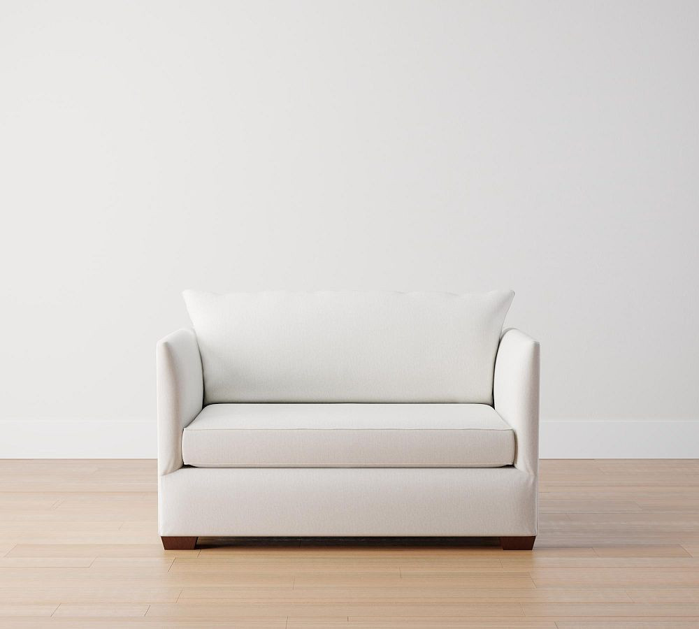 Luna Upholstered Twin Sleeper Sofa with Memory Foam Mattress | Pottery Barn (US)