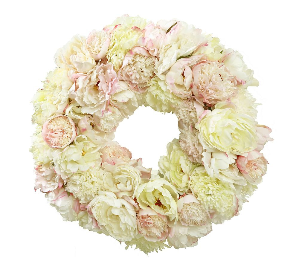 Faux Peony Wreath | Pottery Barn (US)