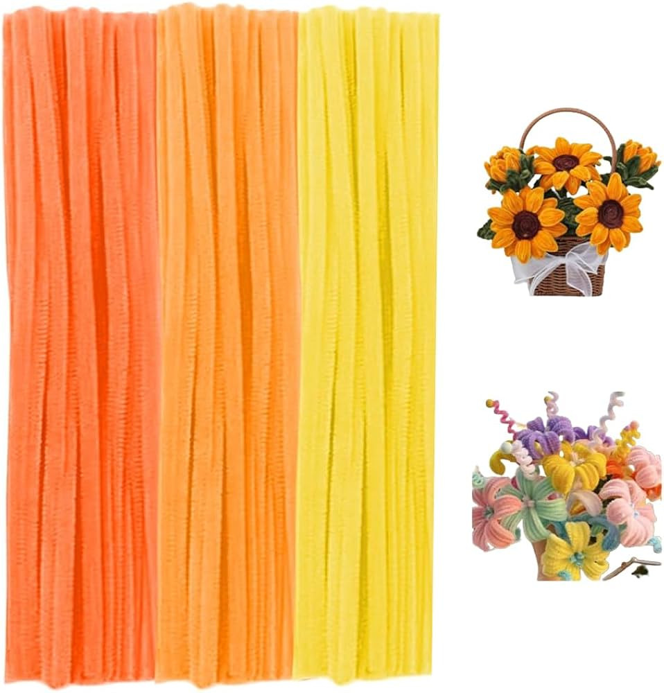 300 Pieces Pipe Cleaners Chenille Stem, 3 Pastel Candy Color Pipe Cleaners Set for Pipe Cleaners ... | Amazon (US)