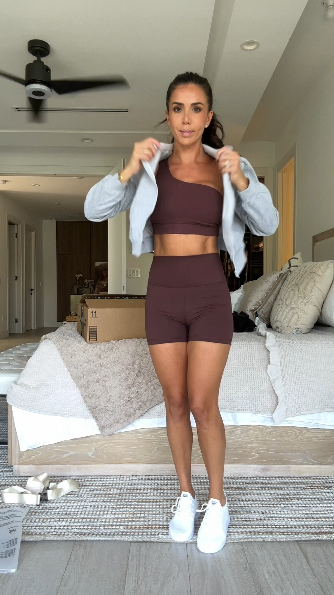 Hi ladies! Here are some great affordable fitness Amazon finds! I got a size small in both the set and hoodie and a size 6.5 in sneakers - they run true to size 🤎

#LTKfitness #LTKsalealert #LTKunder50