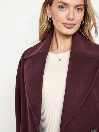 Oversized Twill Overcoat | Old Navy (US)