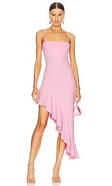 Susana Monaco String Asymmetrical Ruffle Dress in Ballerina from Revolve.com | Revolve Clothing (Global)