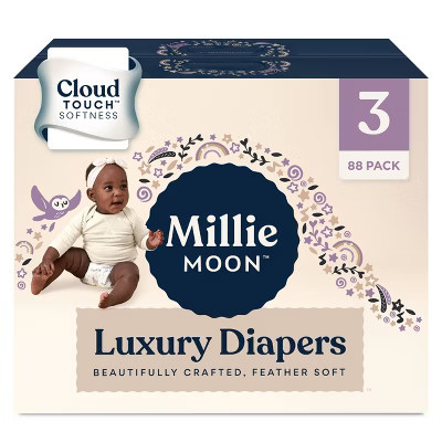 Millie Moon Luxury Disposable Diapers - Size 3 - 88ct | Target