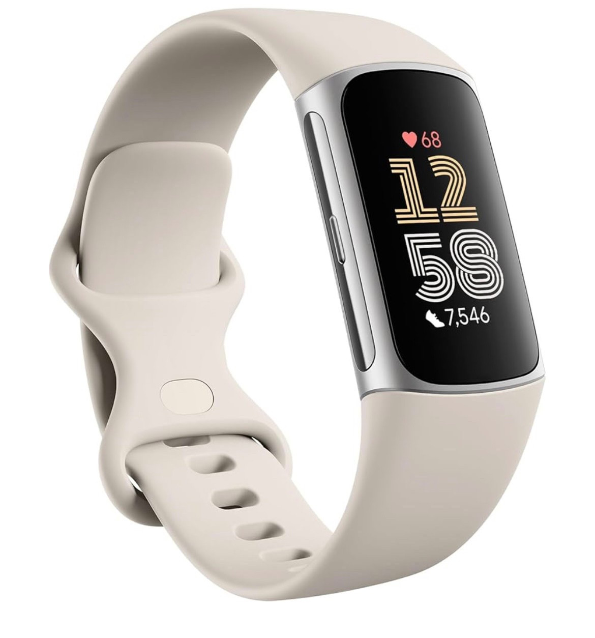 Fitbit Charge 6 Fitness Tracker with Google apps, Heart Rate on Exercise Equipment, 6-Months Premium Membership Included, GPS, Health Tools and More, Porcelain/Silver, One Size (S & L Bands Included)

#LTKActive #LTKSaleAlert #LTKTravel