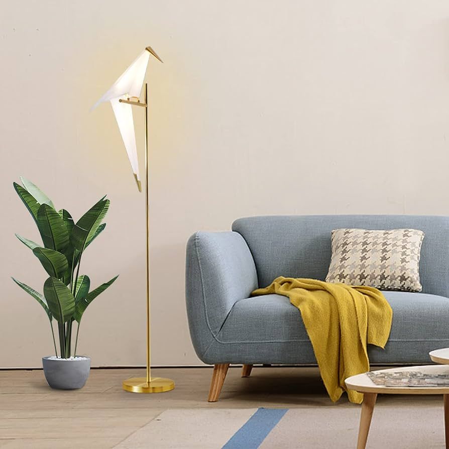 MORE CHANGE MoreChange 62-Inch Modern LED Bird Floor Lamp for Living Room, Modern Gold Standing L... | Amazon (US)