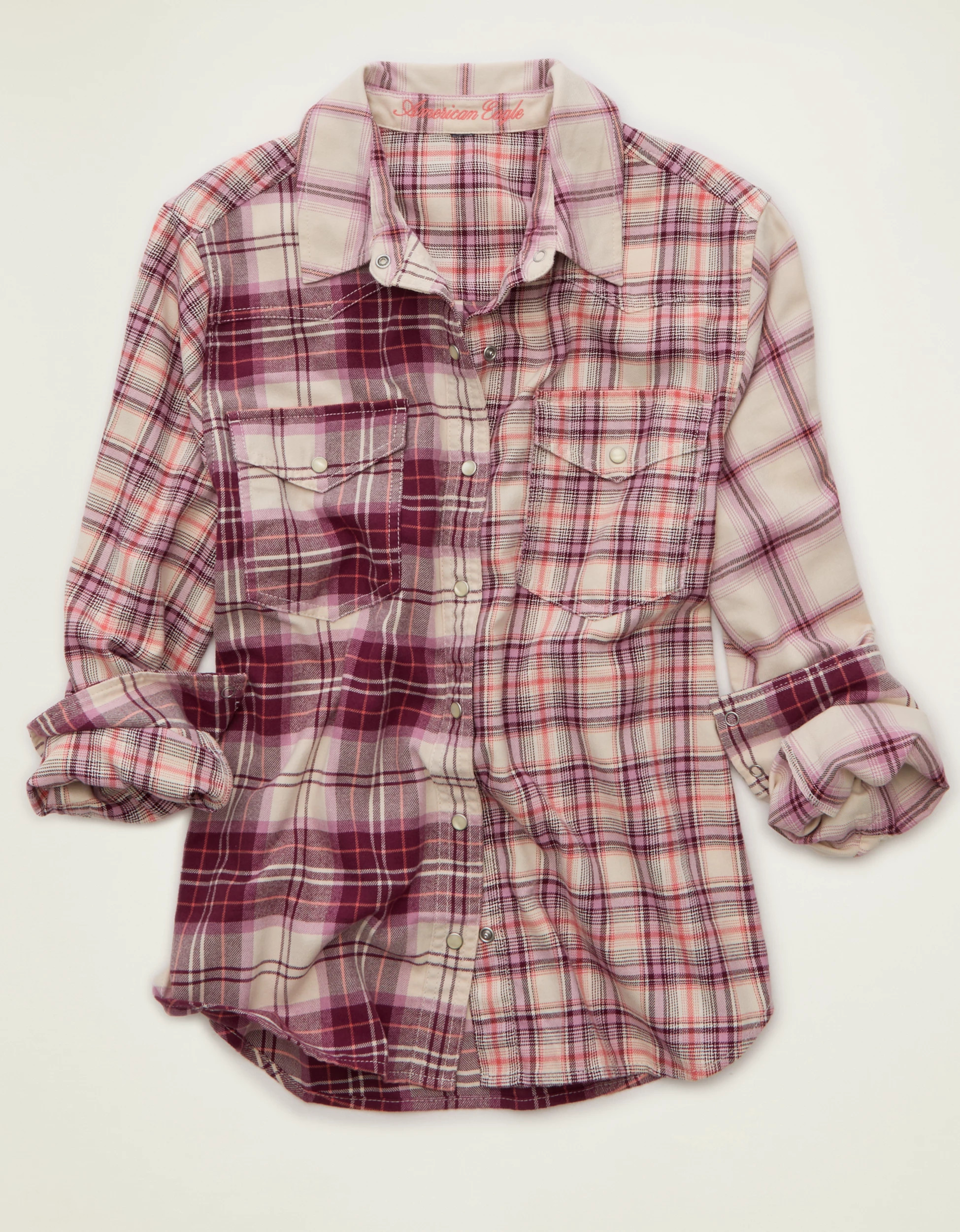 AE Throwback Flannel Button-Up Shirt | American Eagle Outfitters (US & CA)