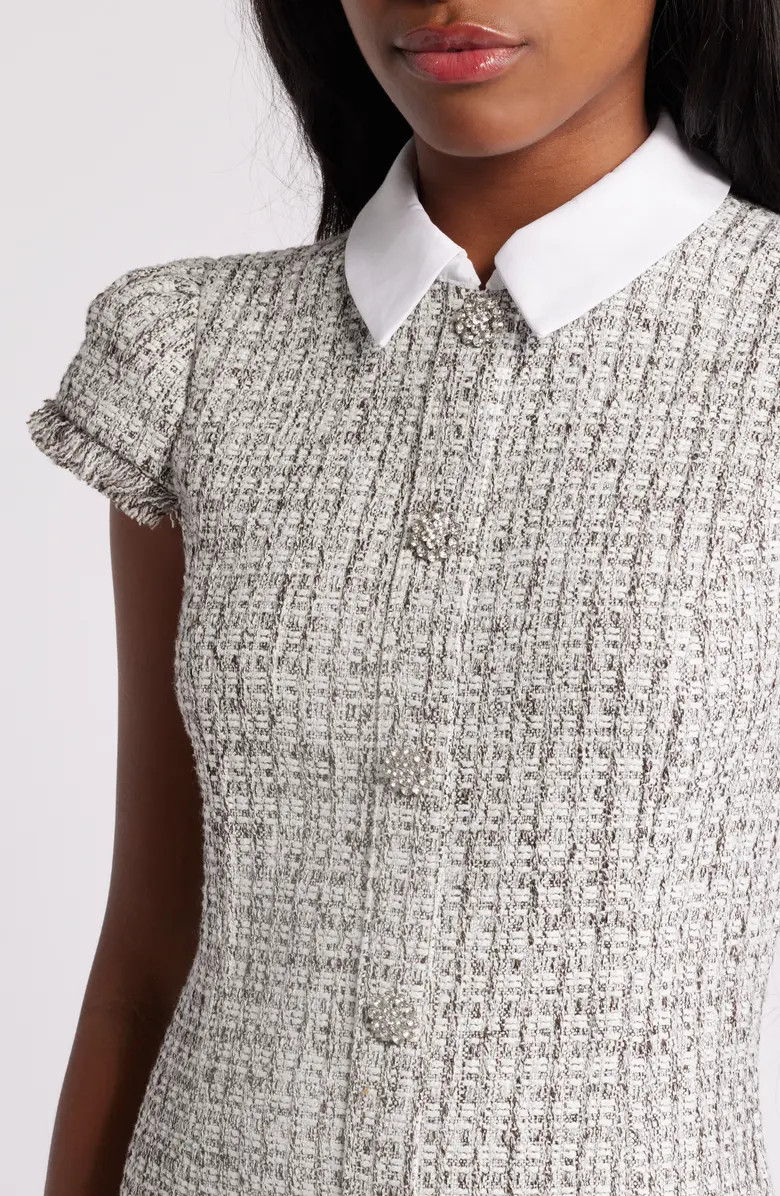LIKELY Riello Tweed Button Up Minidress | Nordstrom | Nordstrom