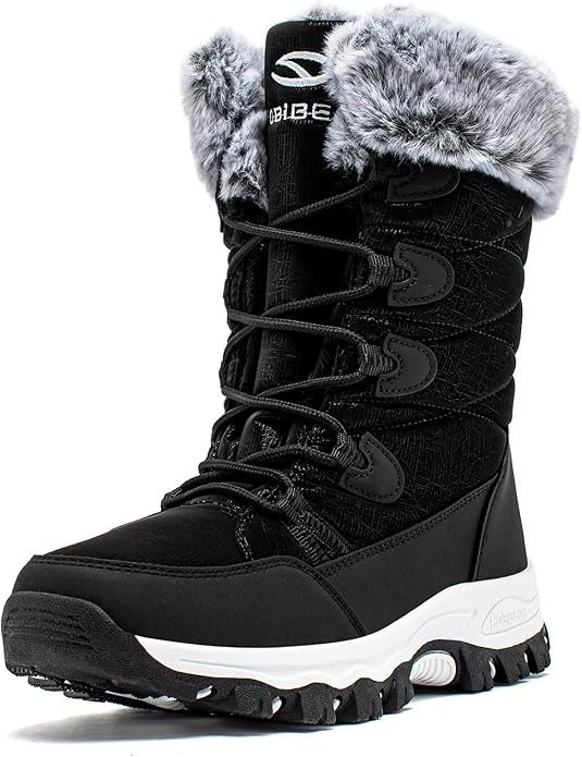 HOBIBEAR Women's Waterproof Winter Snow Boots Lightweight Warm Faux Fur Lined Mid-Calf Booties | Amazon (US)