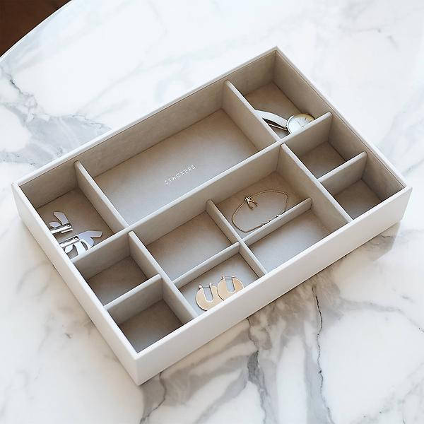 Stackers Supersize Deep 11-Section Jewelry Tray | The Container Store