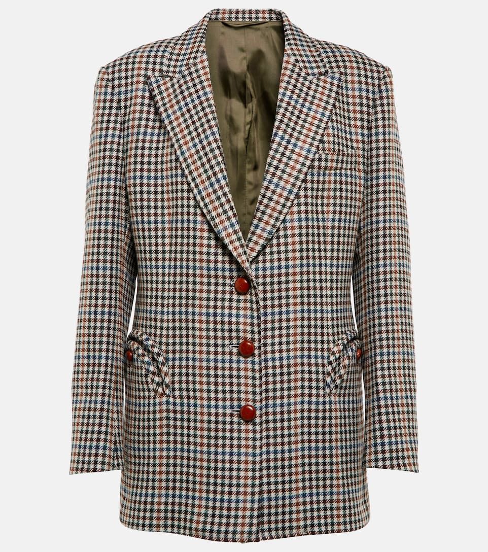 Houndstooth wool-blend blazer | Mytheresa (US/CA)