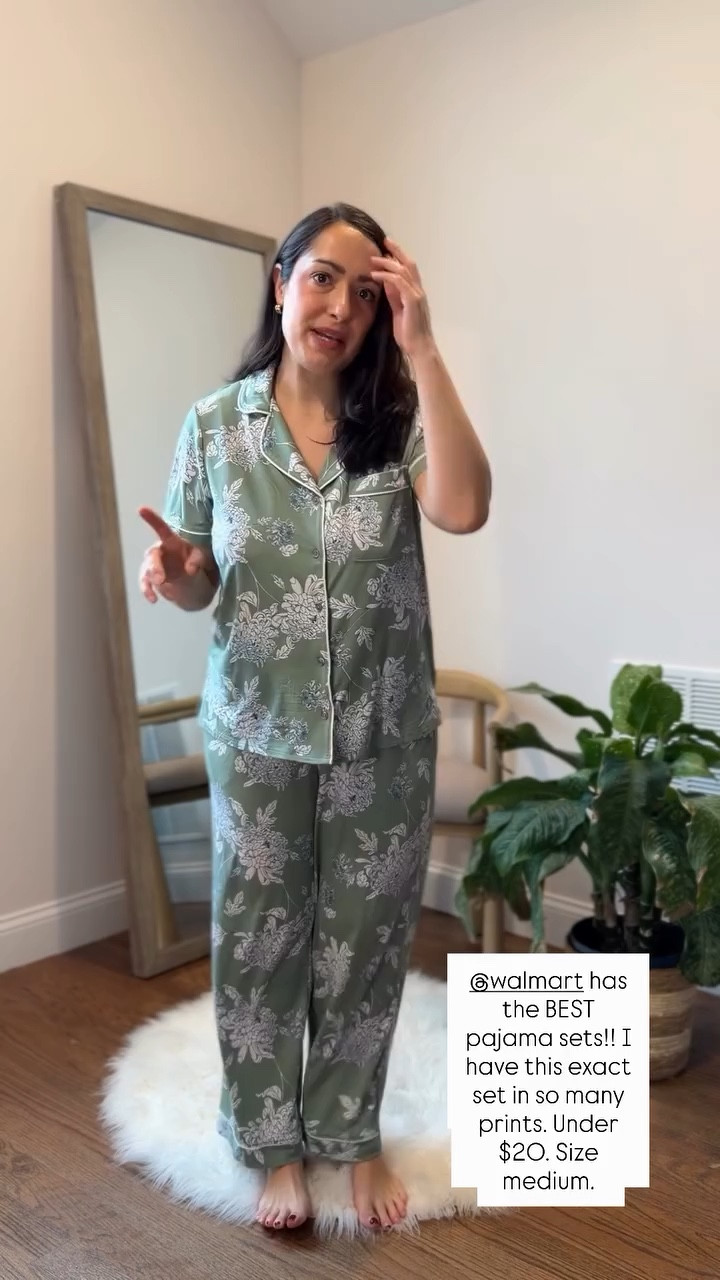 @walmart has the BEST pajama sets!! I have this exact set in so many prints. Under $20. Size medium.