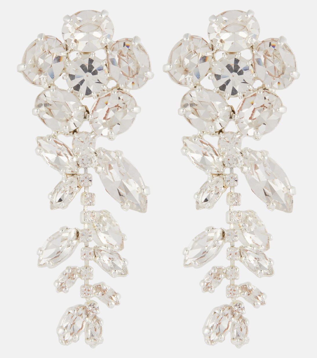 Crystal-embellished floral drop earrings | Mytheresa (US/CA)