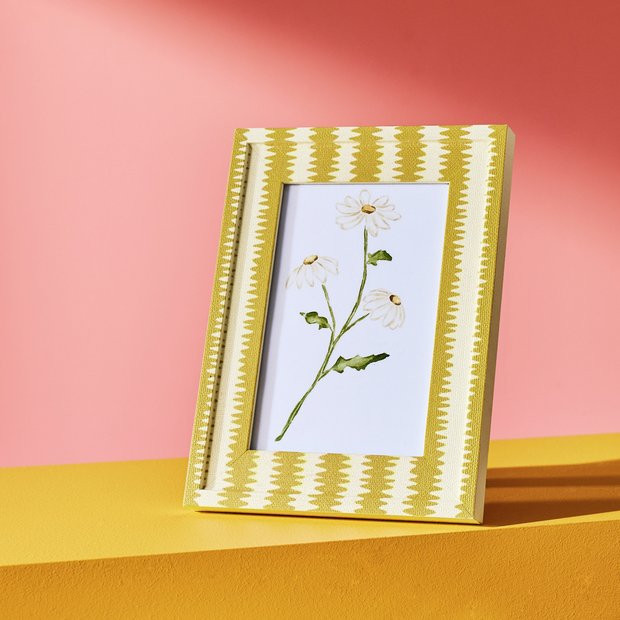 Buy Habitat Mustard Printed Yellow Picture Frame - 4x6" | Picture frames | Habitat | Habitat UK