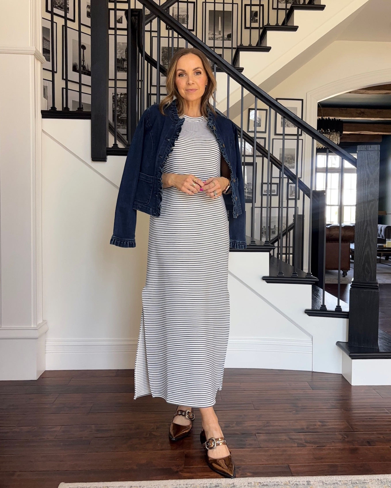 @spanx striped dress 20% off + stack code MERRICKXSPANX + @kohl’s denim jacket 15% off 

#LTKSeasonal #LTKStyleTip #LTKSpringSale