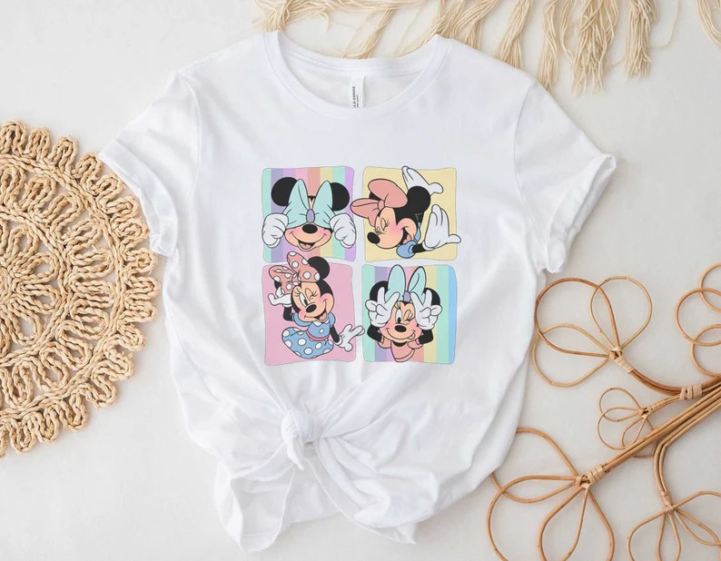 Minnie Mouse Bow Collage Shirt, Retro Minnie Mouse Shirt, Minnie Besties Shirt, Adult Kids Toddle... | Etsy (US)