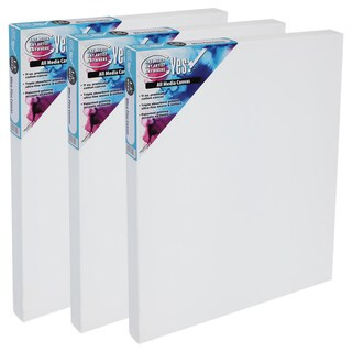 Yes! All Media Stretched Canvas for Painting, Canvas 3 Packs, 1-1/2 in Deep, 11oz Weight, Triple-... | Michaels Stores
