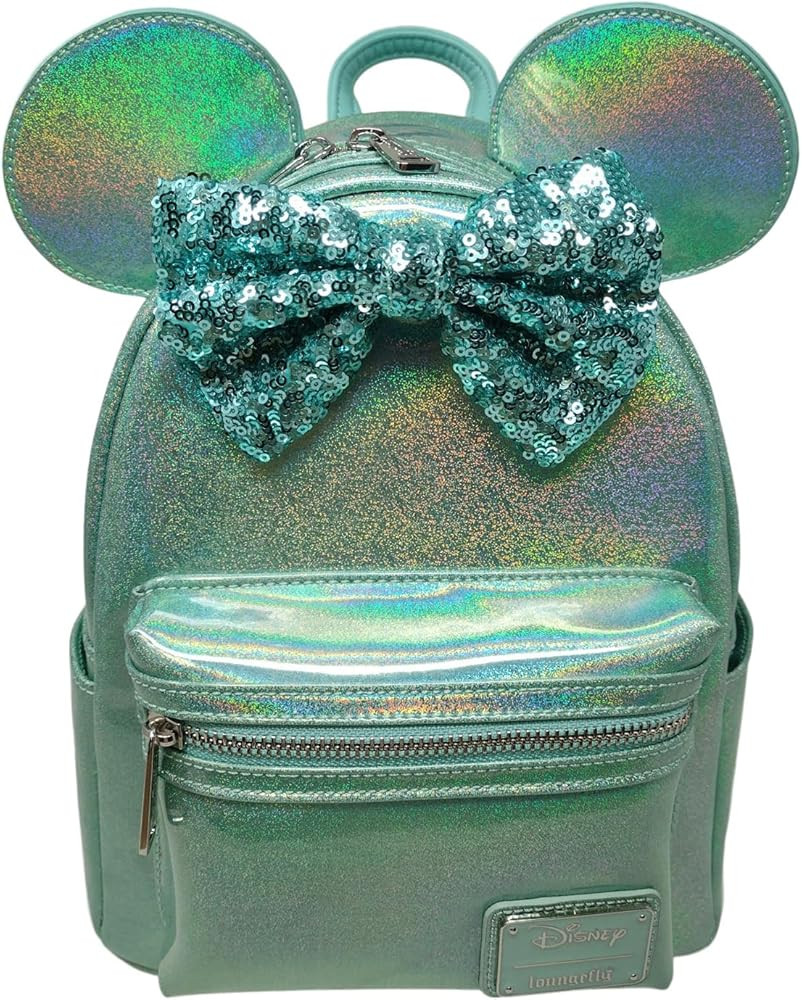 Loungefly Disney Minnie Mouse Glitter Sparkle Womens Double Strap Shoulder Bag Purse | Amazon (US)