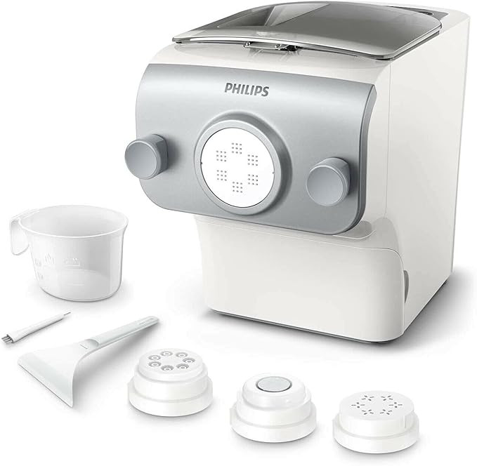 Philips Automatic Pasta & Noodle Maker with Interchangeable Pasta Shaping Discs (Renewed) (White,... | Amazon (US)