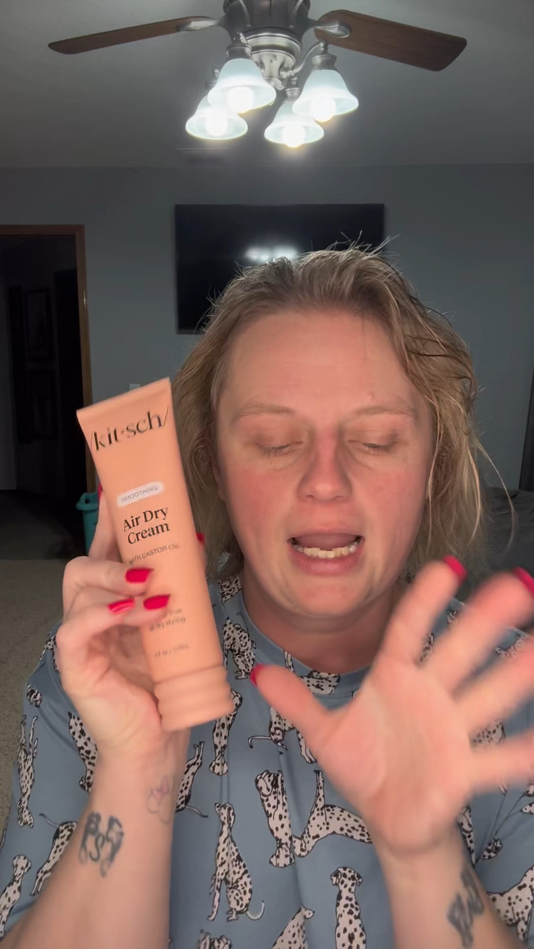 I suck at blowing drying my hair and go to bed with it wet 2-3 times a week! I have been loving this air dry cream from kitsch! 

#LTKgrwm #LTKselfcare #LTKBeauty