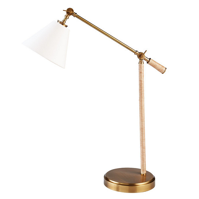 Desta Rattan & Brass Adjustable Study Table Task Lamp | Ballard Designs, Inc.