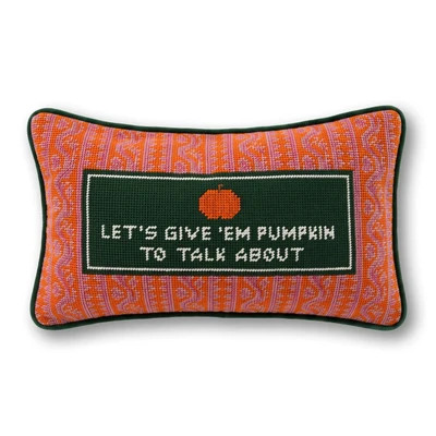 Pumpkin To Talk About Needlepoint Pillow | Furbish Studio