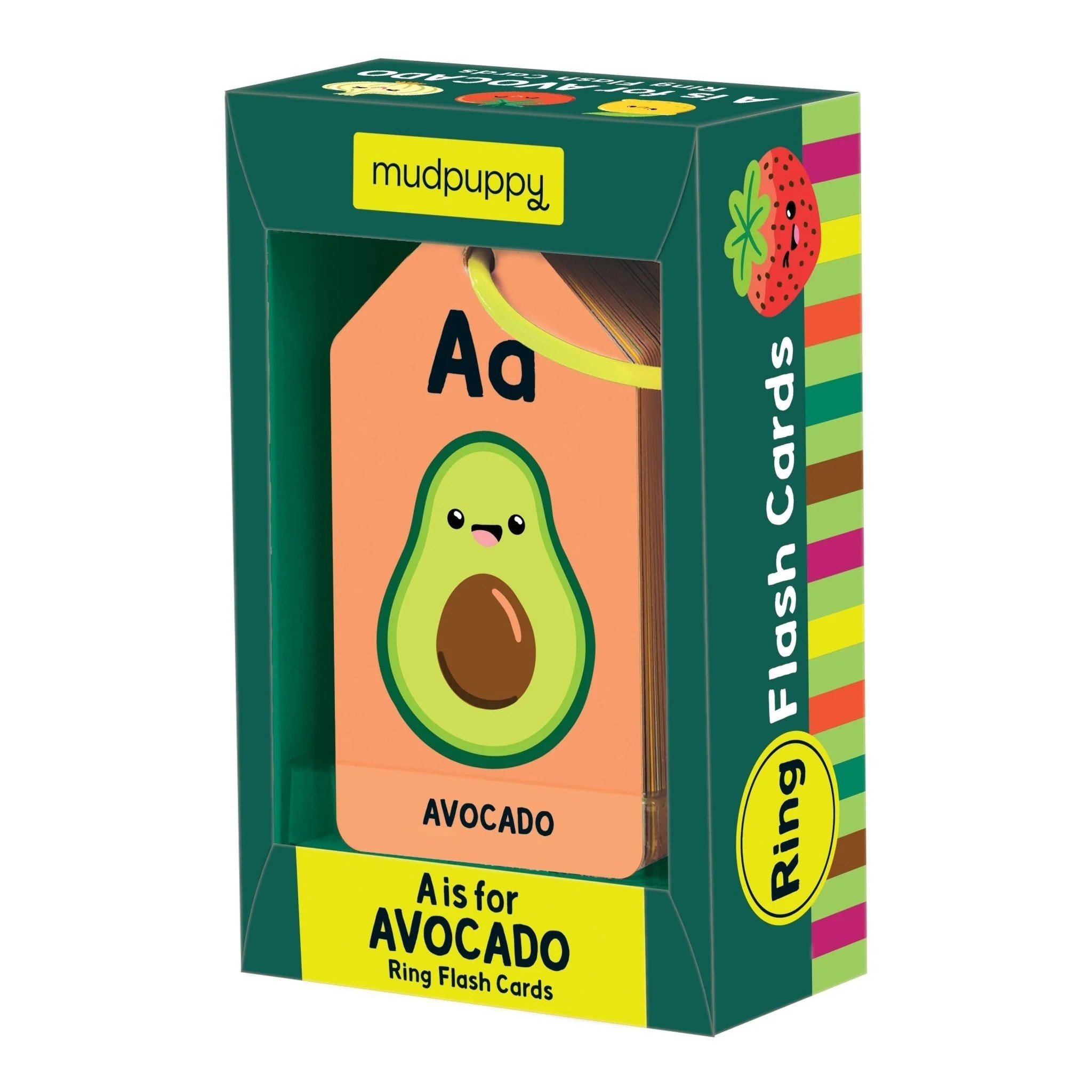 A is for Avocado Ring Flash Cards | Galison