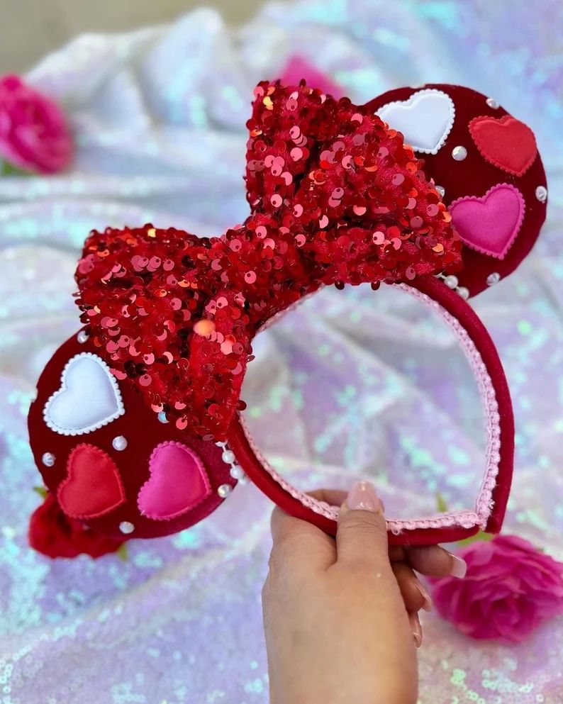 Sweetheart Minnie Ears - Etsy | Etsy (US)