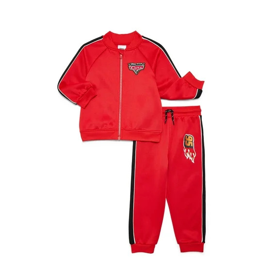 Disney Pixar Cars Toddler Boys Track Jacket and Jogger Pants Set, 2-Piece, Sizes 12M-5T | Walmart (US)