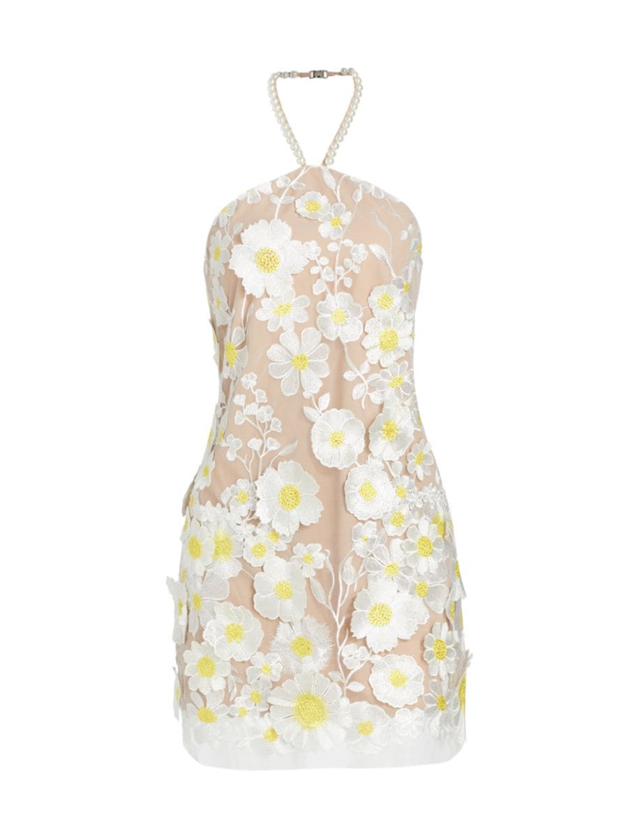 Callista Floral Appliqué A-Line Dress | Saks Fifth Avenue