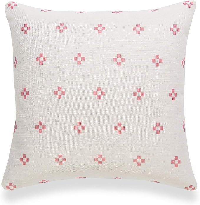 Hofdeco Spring Decorative Throw Pillow Cover ONLY, for Couch, Sofa, Bed, Pink Diamond, 18"x18" | Amazon (US)