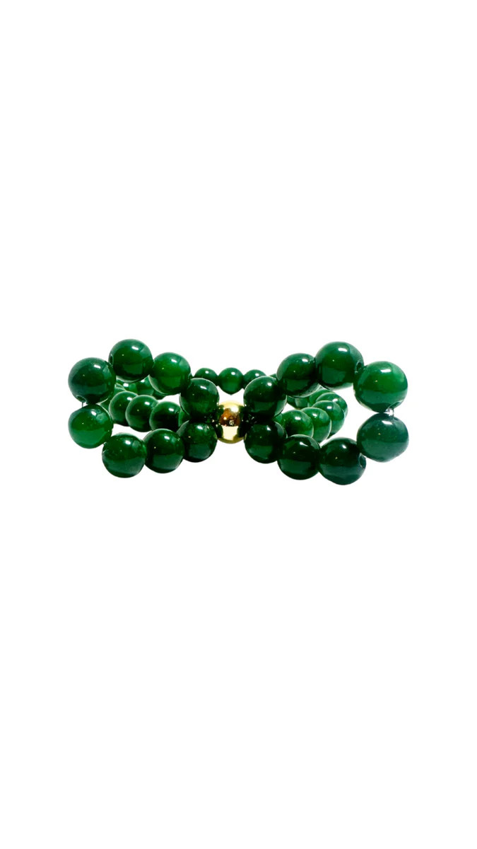Clara Bow- XL Green | Cocos Beads and Co