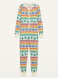Matching Printed Thermal-Knit One-Piece Pajamas for Women | Old Navy (US)
