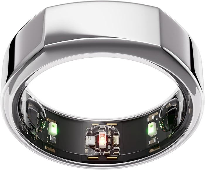 Oura Ring Gen3 Heritage - Silver - Size 10 - Smart Ring - Size First with Oura Ring Gen3 Sizing K... | Amazon (US)