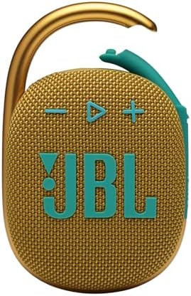 JBL Clip 4, Yellow - Portable Bluetooth 5.1 Speaker - Up to 10 Hours of Play - Waterproof & Dust ... | Amazon (US)