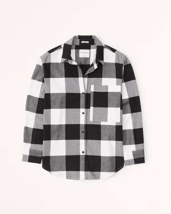 Oversized Flannel Shirt Jacket | Abercrombie & Fitch (US)