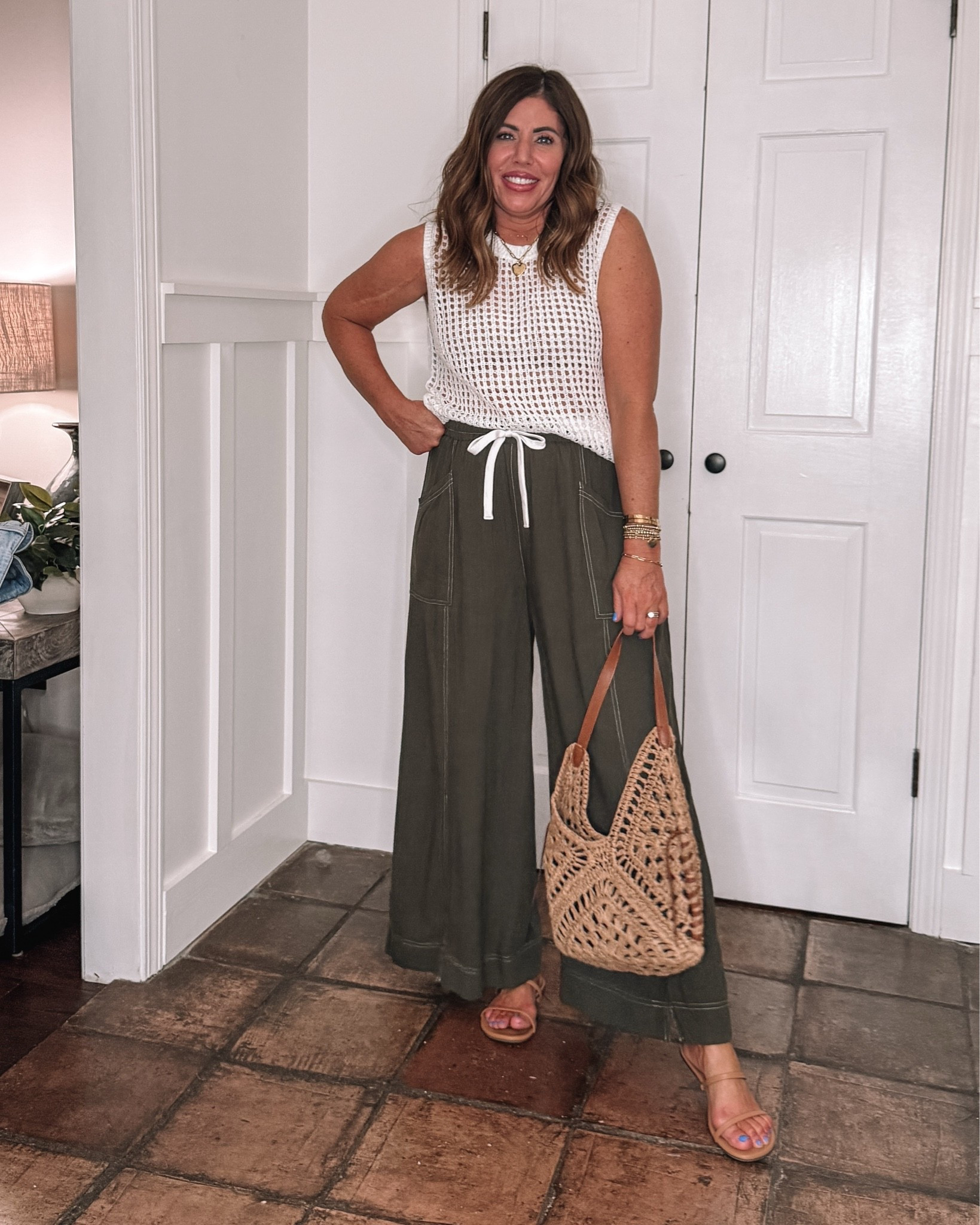 Super cute outfit for summer: perfect to wear to a business casual office & more!

I’m wearing a medium in both pieces

#LTKSaleAlert #LTKOver40 #LTKootd