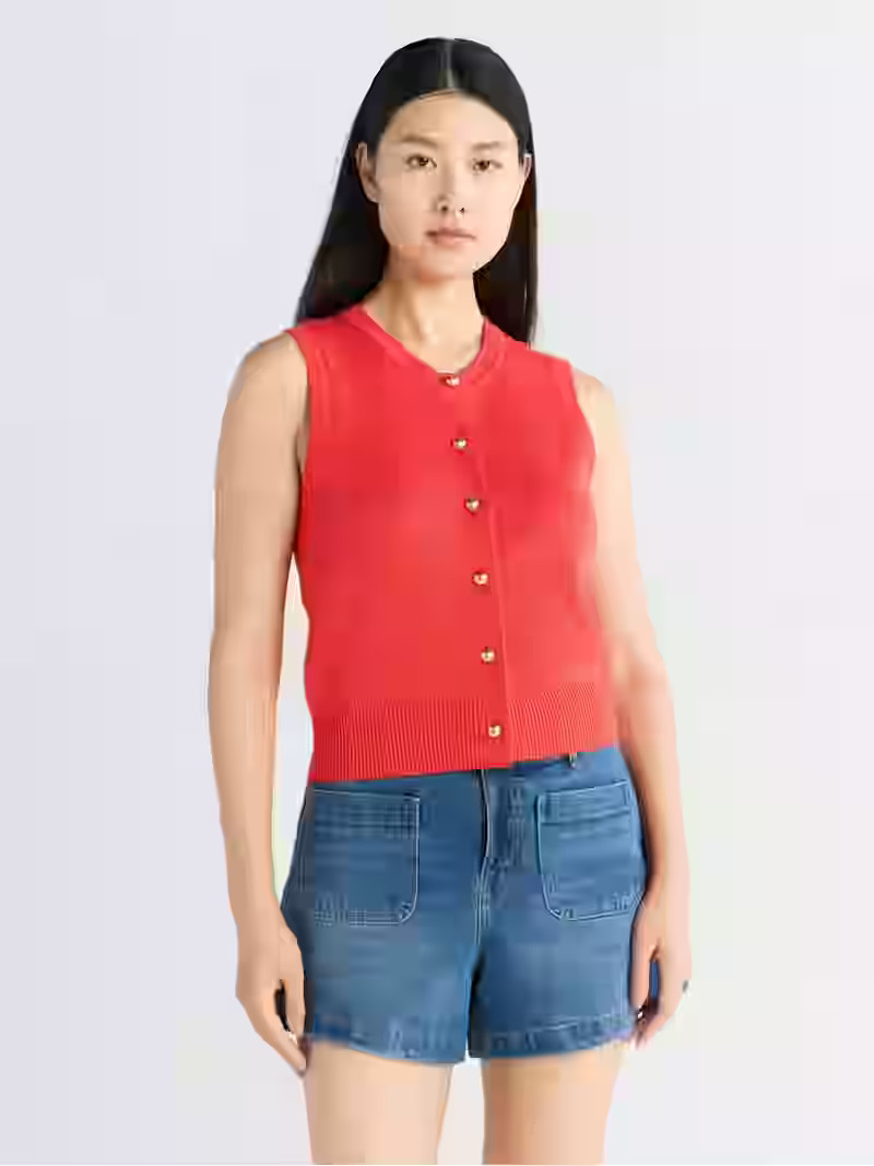 Free Assembly Women's Sleeveless Cardigan Sweater, Lightweight, Size XS-2XL - Walmart.com | Walmart (US)