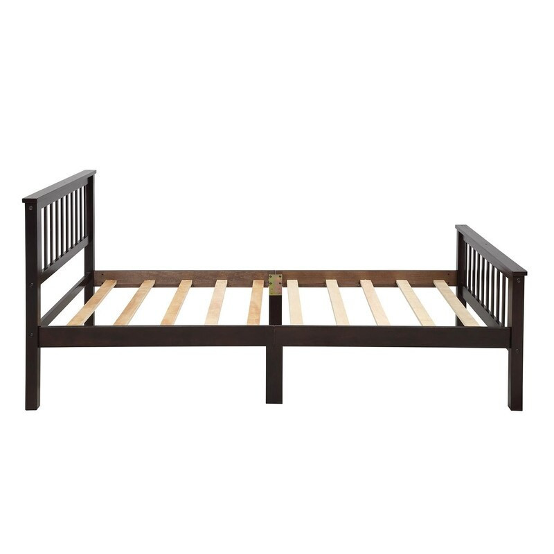 Wood Platform Bed Twin Bed with Headboard and Footboard (Espresso) | Bed Bath & Beyond