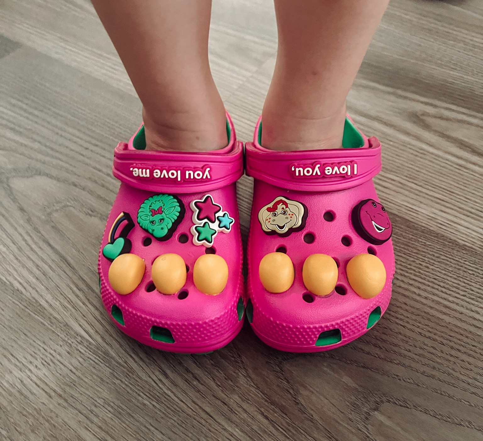 Only the cutest little Crocs ever! 🥹

#barney 

#LTKshoecrush #LTKkids #LTKfamily