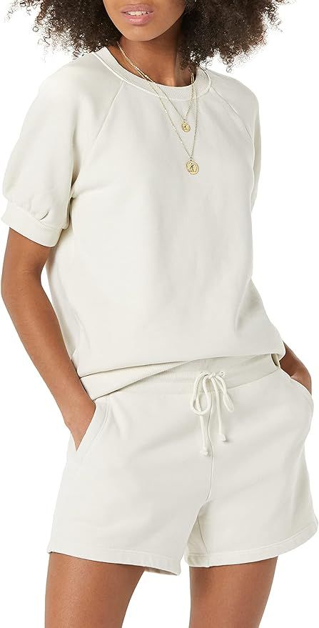 Goodthreads Women's Heritage Fleece Blouson Short-Sleeve Shirt | Amazon (US)